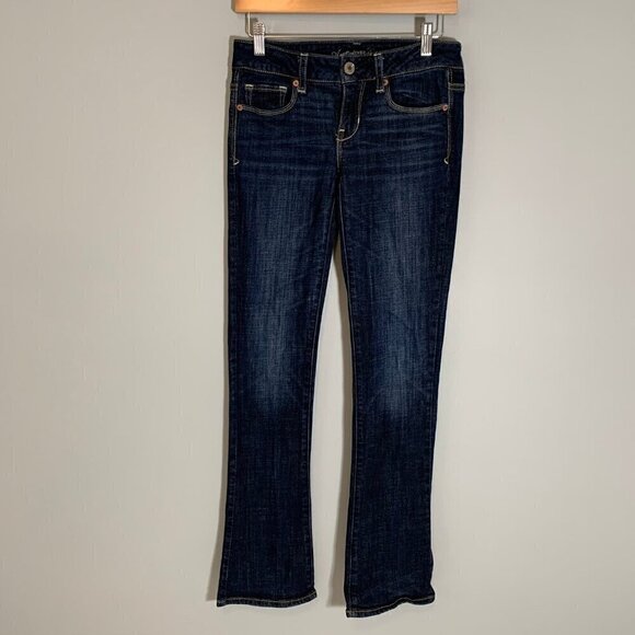 American Eagle Skinny Kick flare denim stretch jeans - Size 4 regular - Picture 1 of 11